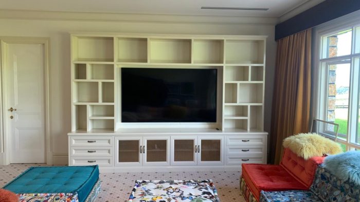 Wall unit white units built custommade custom made modular cabinets living furniture entertainment room office designs bookcases ins wood saved